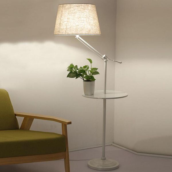 2018 Living Room Floor Lamp Creative Sofa Bed Cloth Cover Black Rod 7w Warm Light Vertical European Style Coffee Table Led From