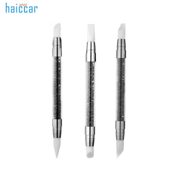 

brushes for manicure haicar 1 tip pro silicone uv gel nail art brush set painting moulding pen modeling nail brush pretty, Yellow