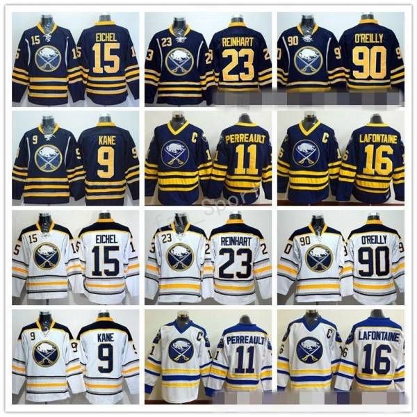

Buffalo Sabres 15 Jack Eichel Ice Hockey Jerseys 9 Evander Kane 23 Sam Reinhart 90 Ryan O'Reilly 11 Gilbert Perreault 16 Pat LaFontaine