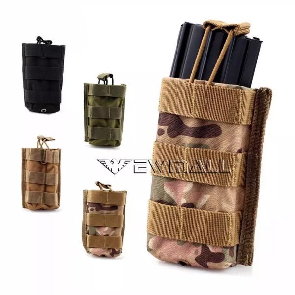 

molle tactical single rifle mag magazine pouch open bag