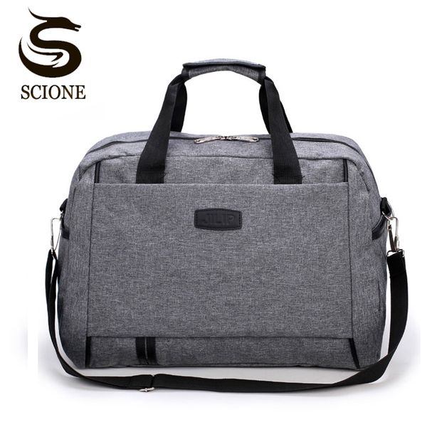 

men large capacity multi-functional hand bag waterproof women luggage duffle overnight weekend travel bags