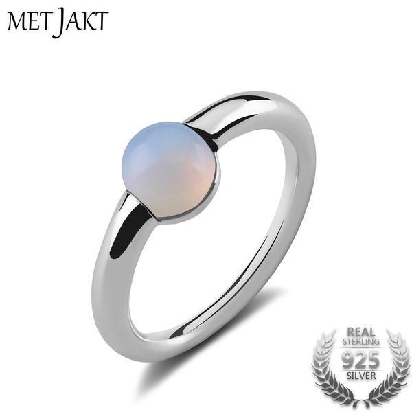 

metjakt natural gem moonstone ring solid 925 sterling silver for women fashion jewelry vintage wedding engagement rings, Golden;silver