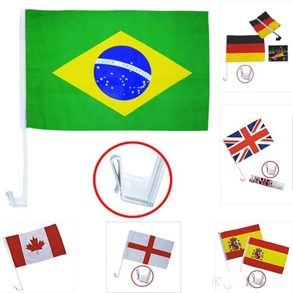 2019 30 45cm Banner Flags 2018 Football Soccer 32 Country Car Flag