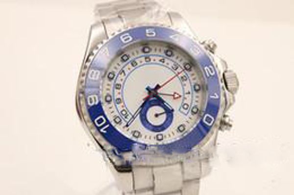 

Luxury brand blue dail ceramic bezel tainle belt men blue tainle pointer watch men fa hion wri t watche ver box packaging