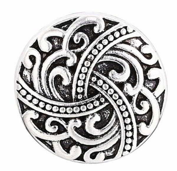 

30pcs/lot diy noosa button new flower snap jewelry round alloy 18mm snap buttons jewelry fit snap bracelet necklace, Bronze;silver