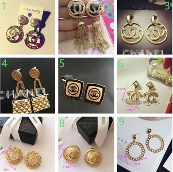 

2019new brand de igner tud earring letter ear tud earring jewelry acce orie for women wedding gift hipping0437, Golden;silver