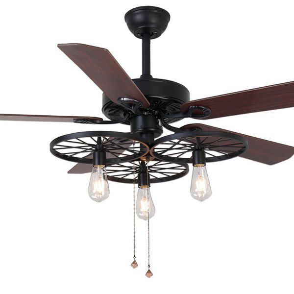 2019 American Retro Industrial Style Ceiling Fan With Lights Remote Control Bedroom Ceiling Fans With Lights From Fried 363 49 Dhgate Com