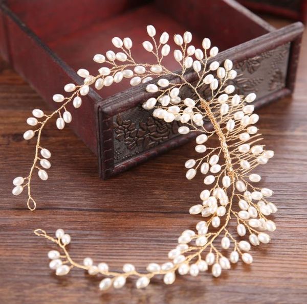 

европейские и американские бусины ручной работы из жемчуга, расческа для волос невесты, свадебное платье, украшения для ужина, Slivery;golden