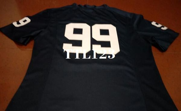 

men #99 white navy no name penn state nittany lion alumni college jersey or custom any name or number jersey, Black;red