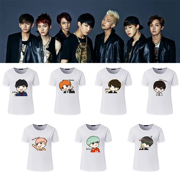

Bt kpop t hirt bangtan boy top brand tee hirt women ummer number letter printed ca ual cotton t hirt plu ize