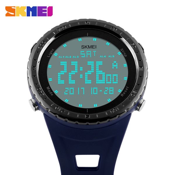 

watches men fashion skmei sport watch led digital 50m waterproof swim dress sports outdoor wristwatch clock reloj hombre, Slivery;brown