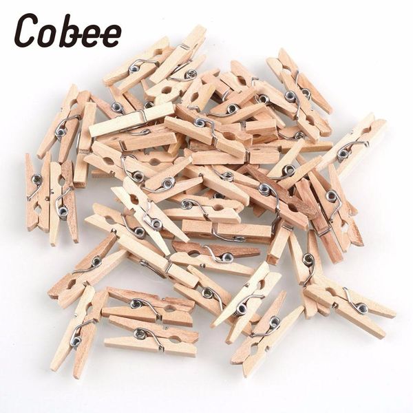 

cobee 150pcs mini natural wooden clothes p paper clothespin craft clips 25mm home wooden clothes spring clips