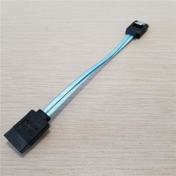 

ultra short 10cm 7pin sata 3.0 female to female f/f hdd hard drive data cable dual channel shielding blue 6gbps