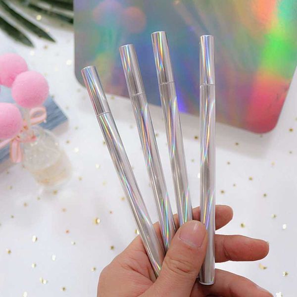 

4pcs/set new fashion style dazzle color gel pen set laser material neutral pen cool school supplies