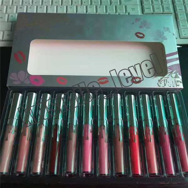 

New K Brand Lipgloss Set Lipstick Kit Liquid Lipstick Set 12 Colors Lip Gloss By Brand Cosmetics Silver Packaging