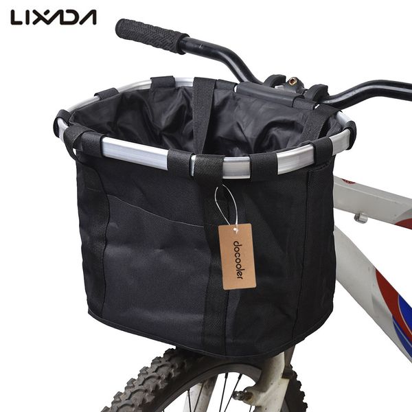 

lixada bicycle basket handlebar pannier cycling carryings holder bike riding pouch cycle biking front baggage bag
