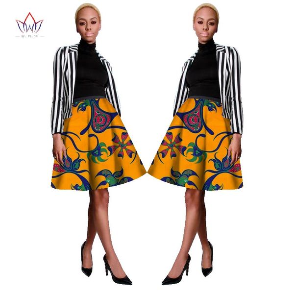 

bazin riche african fabric wax print dashiki skirt plus size 6xl african clothes for women casual cotton a-line skirts, Black