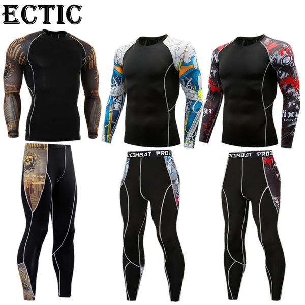 

men fitness compression sports pants running tights dry fit base layer jogger gym wear bodybuilding trousers skinny leggings, Black;blue