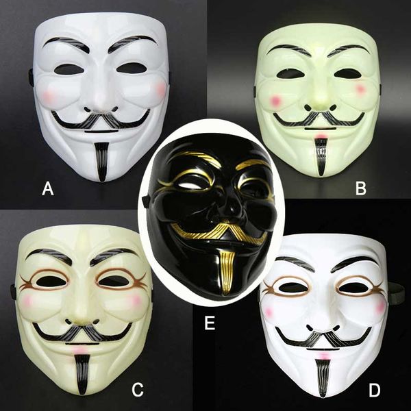 Halloween Party 5 Style Vendetta V word Mask Costume Guy Fawkes Anonymous Maschere di Halloween Fancy Cosplay