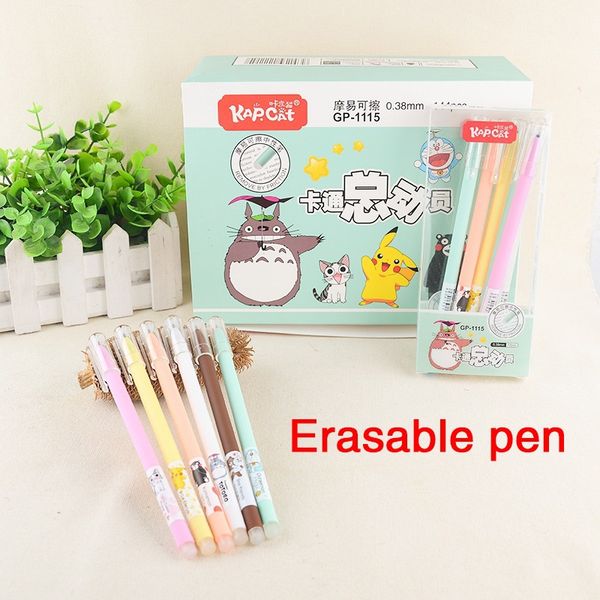 

12pcs/set 0.38mm kawaii chinchilla erasable pen blue / black magic gel pen school office writing supplies student stationery