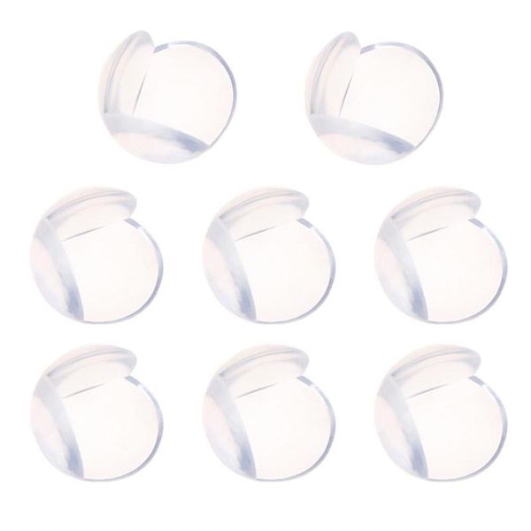 

8pcs/set transparent silicone desk table corner edge guards protector baby safety kids spherical anti-collision angle cover