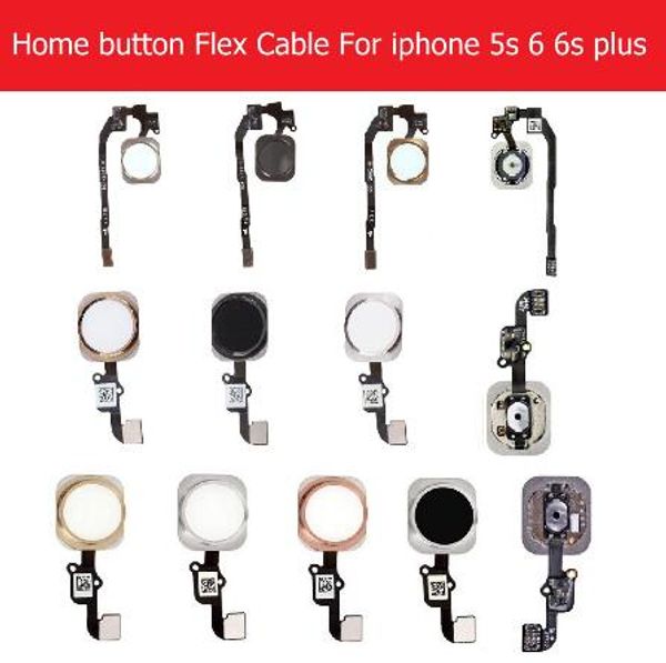 Botão de casa conjunto de cabo do cabo flexível para iphone 5s se 6 6 s plus 5 tela colorida no reparo substituição do telefone cabo flex contral
