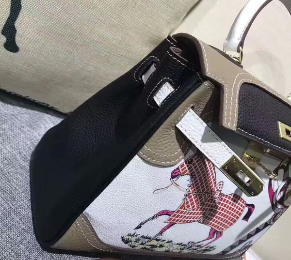 

leather lock iconic kellly quality closure,gold drawing 28cm trim 3a dust coloured totes hardware,come with bags,turn bag togja, Red;black