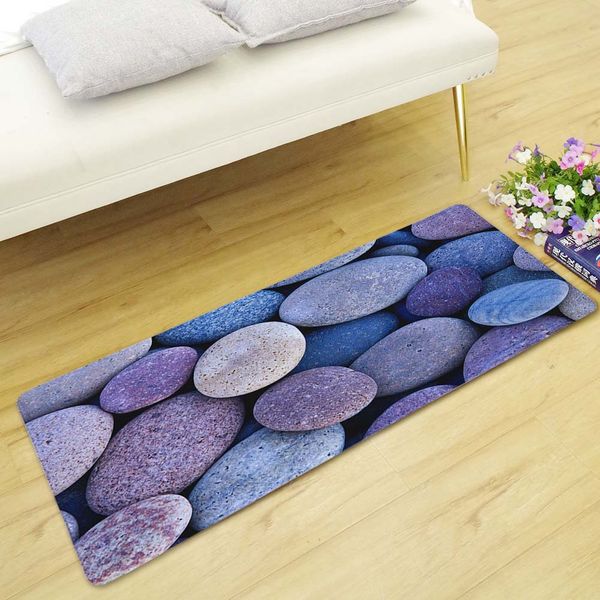 

honlaker flannel long mat living room decoration floor mat water absorbent and antiskid kitchen rug entrance door
