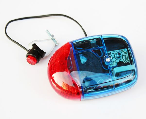 

bike cycling bicycle 8 sounds alarm electronic horn handlebar bell siren 5 led warning with lights strong loud bike accessories