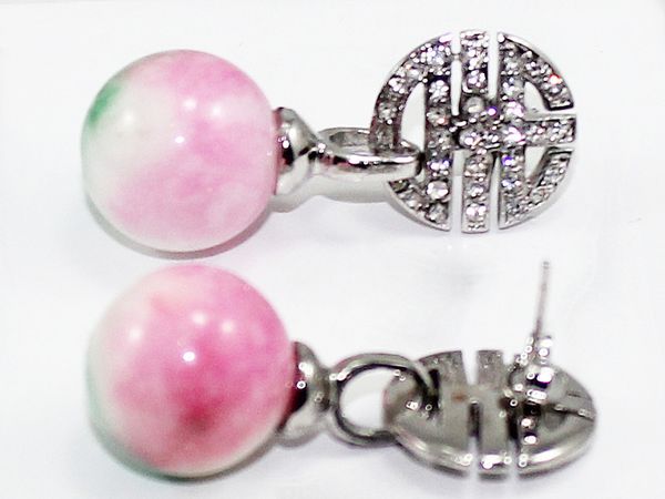 

er00148 classic shell pearl drop earring, Golden;silver