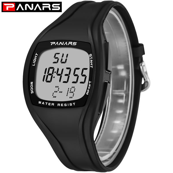 

panars square digital watch men sports watch 50m waterproof outdoor led men clock male wristwatch relogio masculino, Slivery;brown