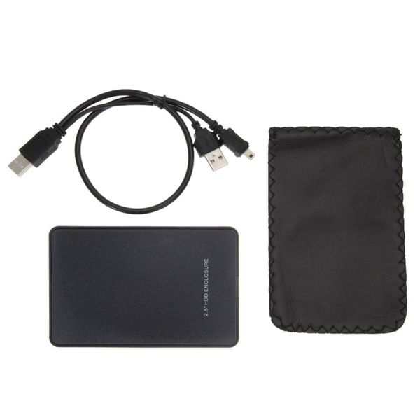 

Черный внешний корпус для жесткого диска USB 2.0 SATA HDD портативный чехол 2.5" дюймовый