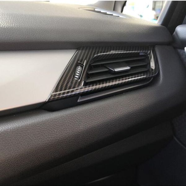 Carbon Fiber Style Both Side Air Conditioning Outlet Frame Decoration Cover Trim For Bmw 2 Series Active Tourer F45 Abs Interior Accessories Car
