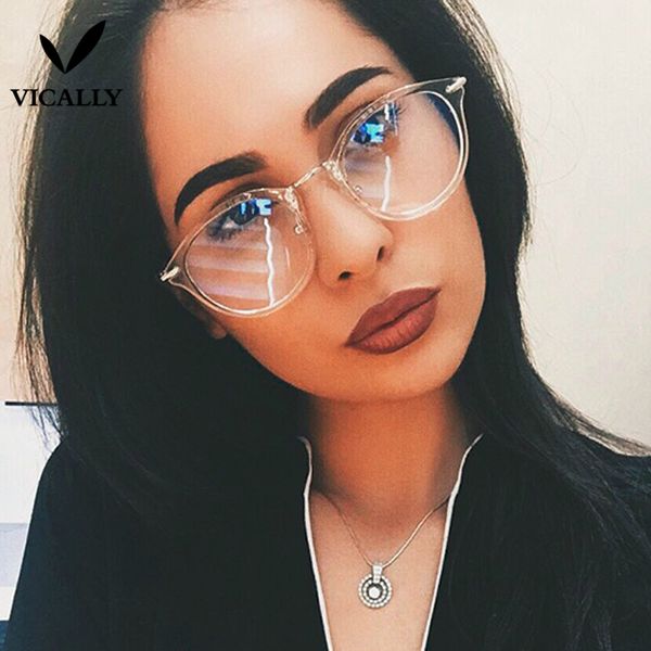

eyeglasses frame women men computer optical eye glasses myopia spectacle for women's transparent clear lens female, Silver