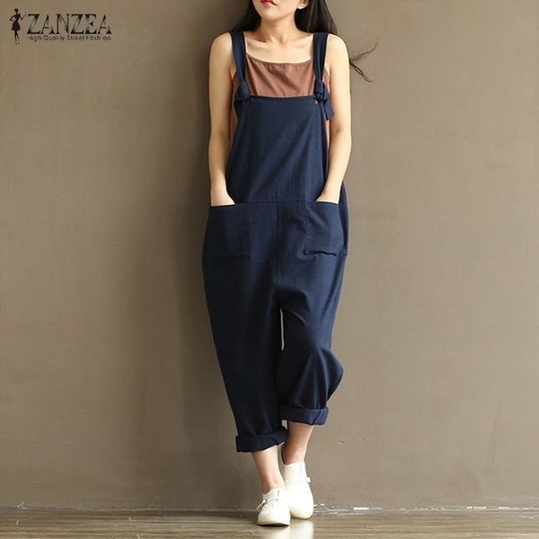 

Casual Rompers Womens Jumpsuits Sleeveless Backless Casual Loose Solid Overalls Female Retro Strapless Bodysuit Oversized New Fashion
