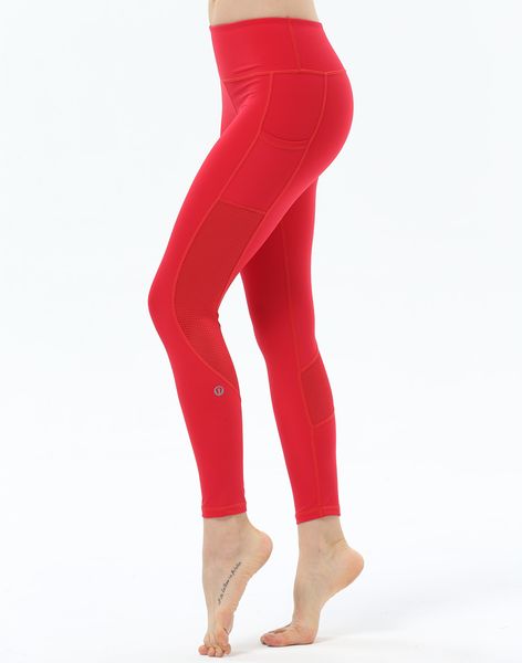 

red yoga pants women mesh patchwork gym leggings sport fitness breathable running compression tights women sport trousers 2018, White;red