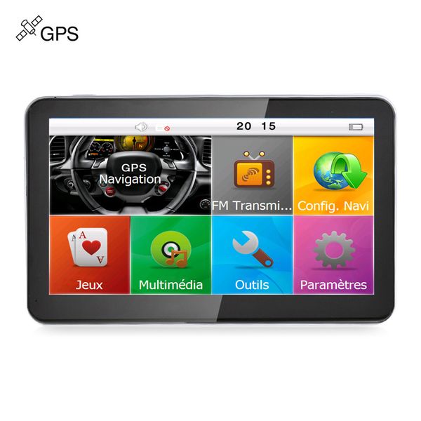 HD 7 pollici Navigazione GPS per auto Camion multilingue Navigatore satellitare automatico Bluetooth AVIN FM DDR256MB 8 GB Mappe multinazionali gratuite