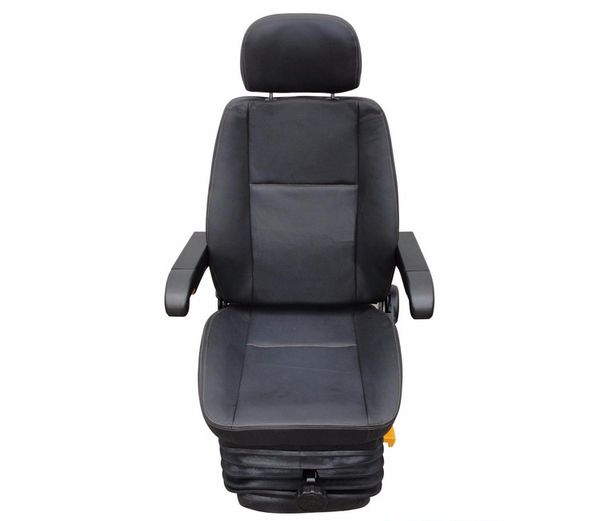 

driver seat for thsr, mechanical suspension shock absorber, aadjustable, w/ armrest, headrest, adjustable, rotatable, recliner, 4point belt