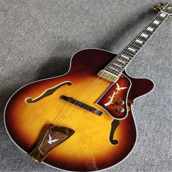 

New cu tom hollow body electric guitar real picture di play hipping