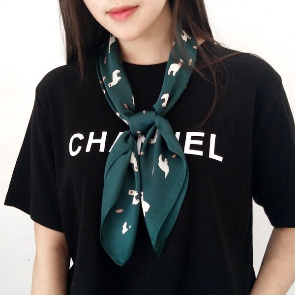 

16designs small square scarf for women silk-like head bandage handkerchief scarves 2018 bandana sjaal
