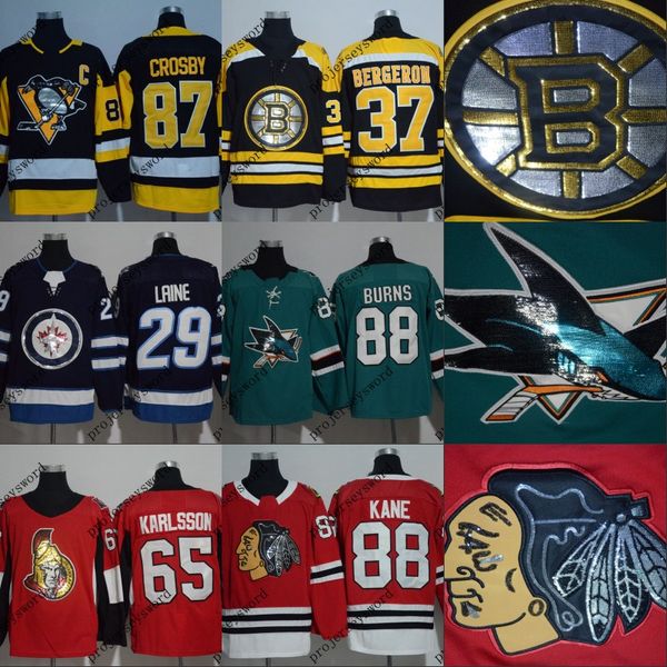 

Special Embroidery Jersey 29 Patrik Laine 37 Patrice Bergeron 65 Erik Karlsson 87 Sidney Crosby 88 Brent Burns 88 Patrick Kane Jerseys