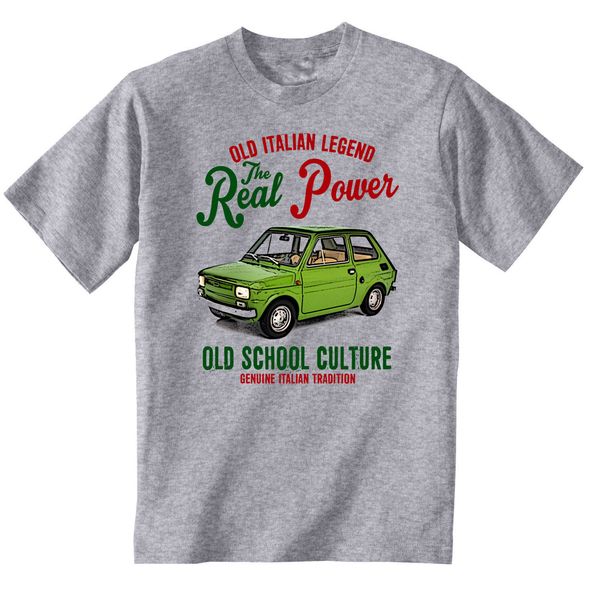 

vintage italian car fiat 126 1 - new cotton t-shirt, White;black