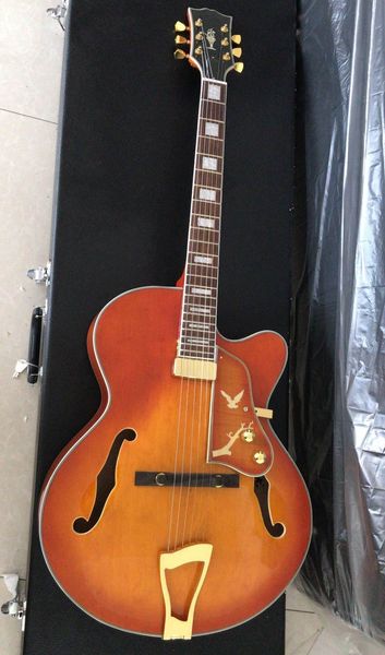 

Оптовая новое прибытие Китай Cnbald Джаз электрогитара L-5 модель ES Semi Hollow в CS Sunburst 180611