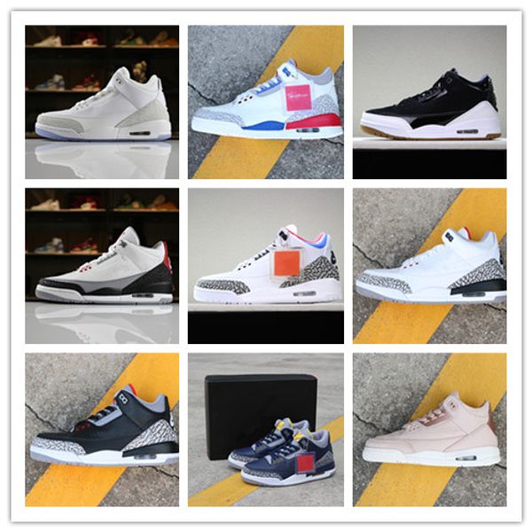 

2018 горячие продажи jumpman 3 iii multiplecolors популярные повседневная баскетбол обувь мужская высокое качество 3s волк серый дизайнер сп