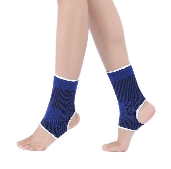 1 paires genouillères élastiques bleu genouillères genouillère orthèse jambe arthrite blessure GYM manchon élastique Bandage cheville orthèse soutien