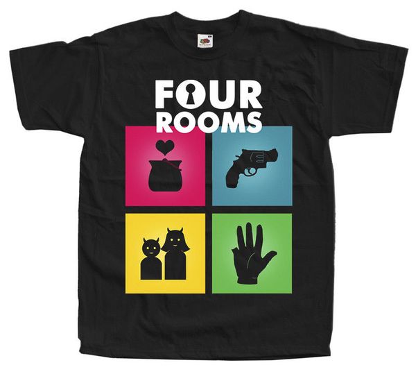 Four Rooms V2 Movie Poster T Shirt Black All Sizes S To 5xl Streetwear Funny Print Clothing Hip Tope Mans T Shirt Good T Shirt Sites One Tee A Day