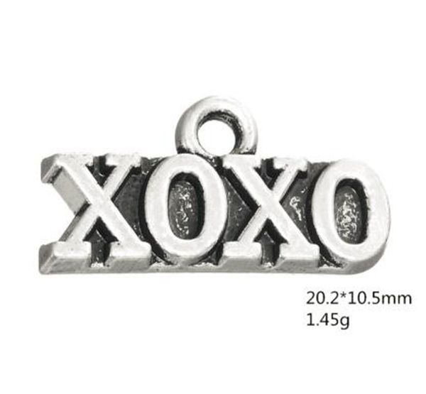 

small decoration alphabet xoxo word charm jewelry, Bronze;silver