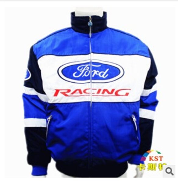 

ford 2019 embroidery cotton nascar moto car team racing jacket, Black;red
