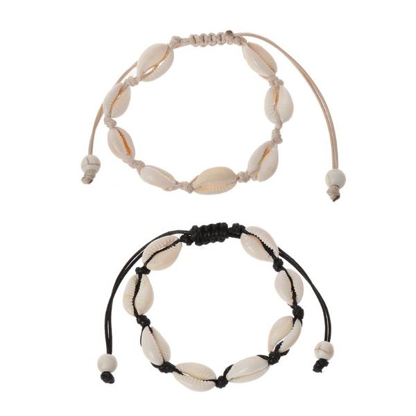 

trendy natural cowrie beads shell anklet bracelet handmade hawaiian beach foot jewelry, Golden;silver