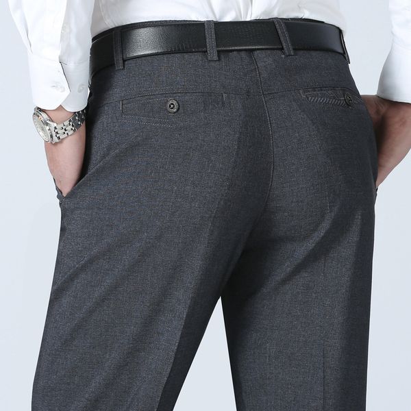 

new summer men dress pants classic business plus size casual straight trousers suit pants pantalon hombre 40, White;black